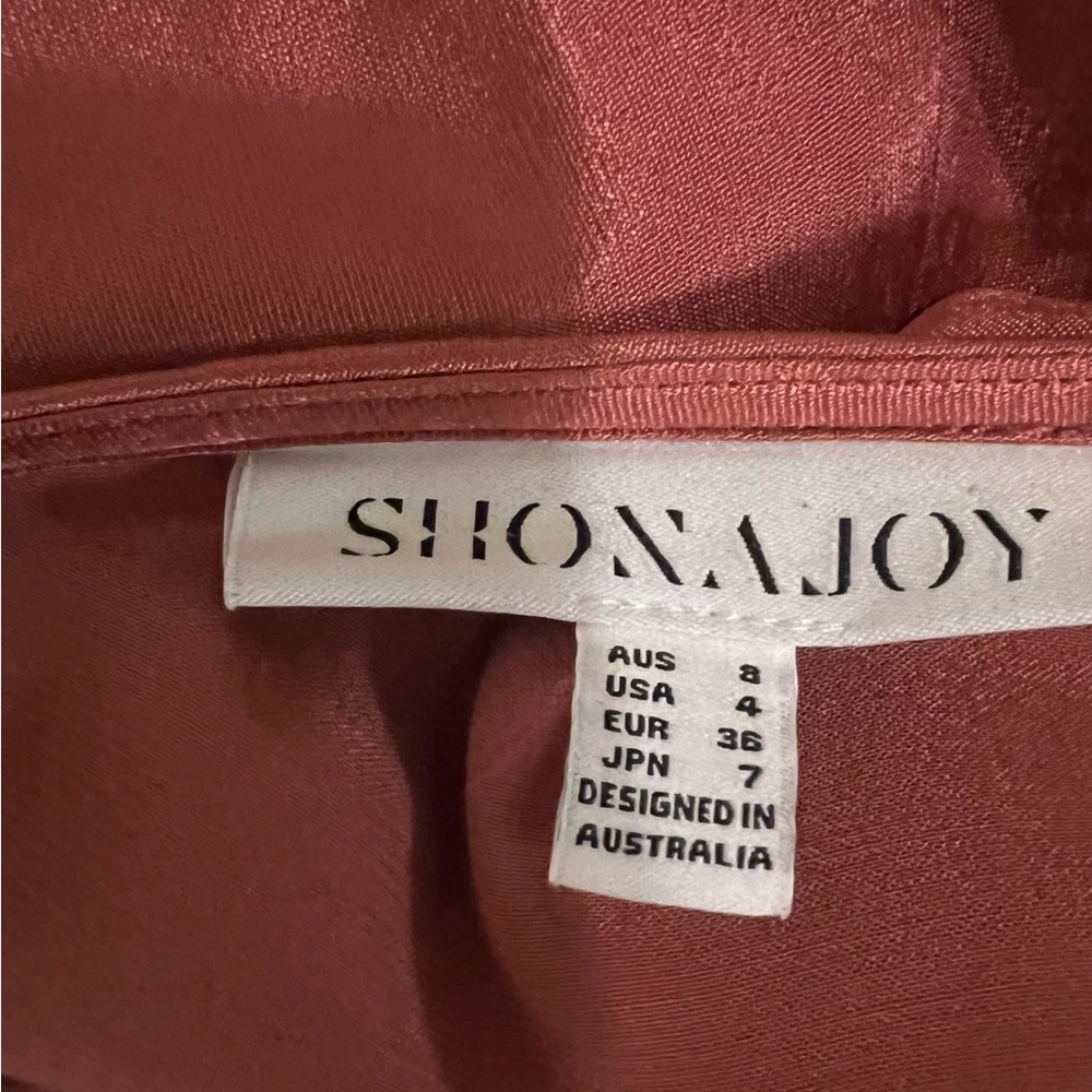 Shona Joy - Bias Cowl Midi Slip Dress in Terracotta - Picture 5 of 7